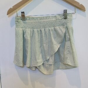 Aerie Light Blue Patterned Skirt